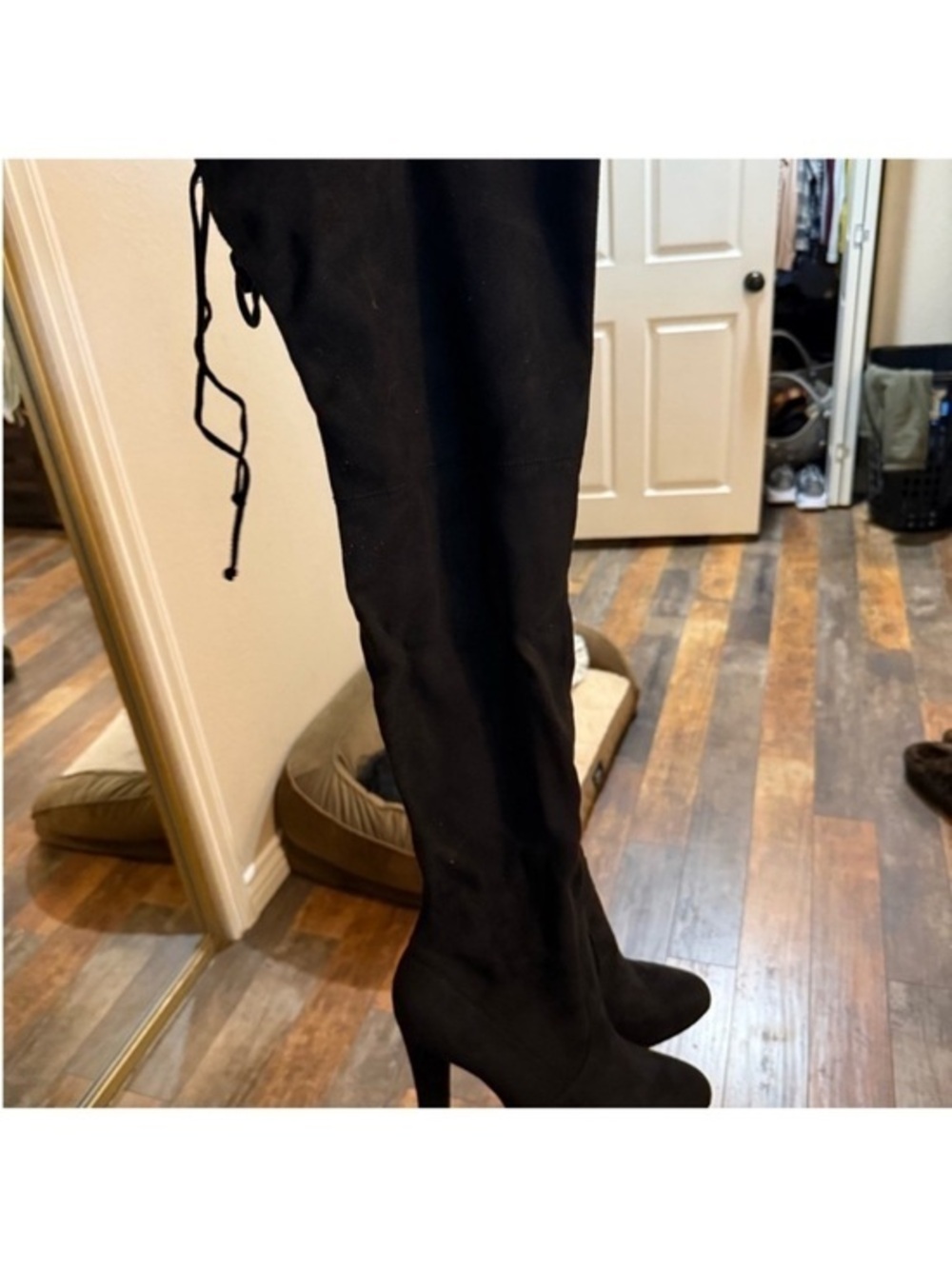 Steve Madden Black Over-the-Knee Stiletto Boots
